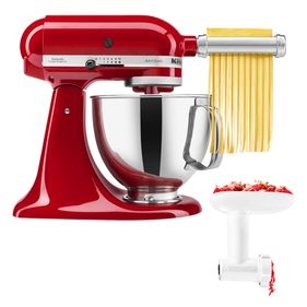 Conjunto Kitchenaid Batedeira Stand Mixer Artisan Empire Red + Moedor de Alimentos KIO02DX + Rolos para Massas KIN01CX 220V - Outlet