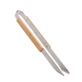Pinça para Churrasco Inox com Cabo de Bambu Coliseu