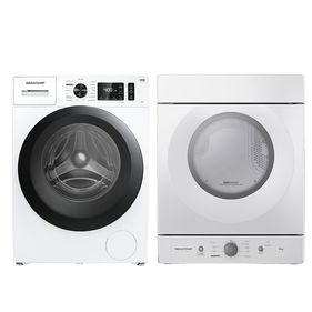 Conjunto Brastemp Lavadora de Roupas 10KG BNF10AB Motor Inverter + Secadora Suspensa 10KG BSI10BB 220V