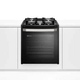 Fogão de Embutir 4 Bocas Electrolux Preto Experience FE4EP com Mesa de Vidro, PerfectCook360 e VaporBake 220V