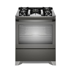 Fogão 5 Bocas Electrolux Cinza Expert FE5AP com Função Air fryer, Mesa de Vidro e PerfectCook360 220V