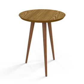 Mesa Lateral Luna 44cm Redonda Patrimar Cumarú - Outlet