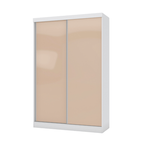 Roupeiro N571 Kappesberg 143cm 2 Portas Flex Branco e Macadâmia
