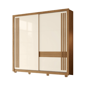 Roupeiro Aston Henn 229cm 2 Portas Flex Nature Off White/Verde - Outlet