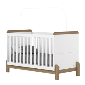 Berço e Mini Cama Ternura Henn Jequitibá e Branco
