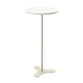 Mesa de Apoio Orb 60cm Off White Fosco e Champanhe