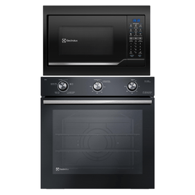 Kit Electrolux de Embutir Forno Elétrico 80 Litros PerfectCook OE8EL + Micro-ondas 34 Litros ME3EP 220V