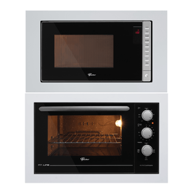 Kit Fischer de Embutir Forno Elétrico 48L Fit Line + Micro-ondas 25L Fit Line Branco 220V