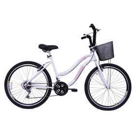 Bicicleta Dalannio Bike Aro 26 18 Velocidades com Cestinha Branca - Outlet