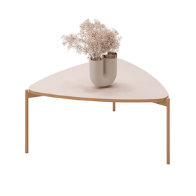 Mesa de Centro Isa Triângular DJ Móveis Off White