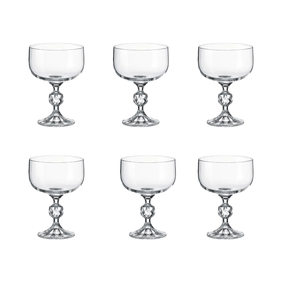 Jogo de 6 Taças em Cristal Ecológico Bohemia Klaudie 200ml