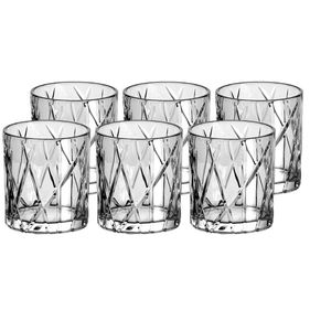 Jogo de 6 Copos de Cristal Ecológico 310ml Transparente - Outlet