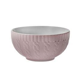 Bowl De Porcelana Redondo Etilux Textura Winter 540 ml Rosa