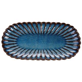 Petisqueira Oval em Porcelana Full-Fit cor Azul Escuro - Outlet