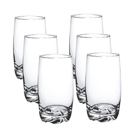 Jogo de 6 Copos De Vidro Etilux Long Drink Apolo 370ml