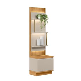 Módulo Lateral para Rack com Painel São Paulo Linea 41cm Tauari e Off White - Outlet