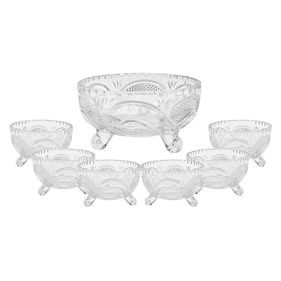 Conjunto 7 Peças de Sobremesa de Vidro Etilux Transparente - Outlet