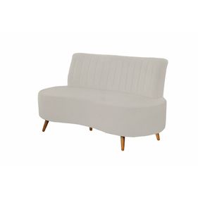 Sofá Living Qatar 135cm Konfort Pés Palito Bege - Outlet