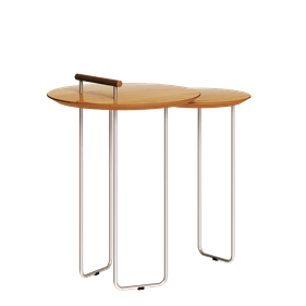 Mesa Side Lateral Dupla Imcal Pés em Metal Nature