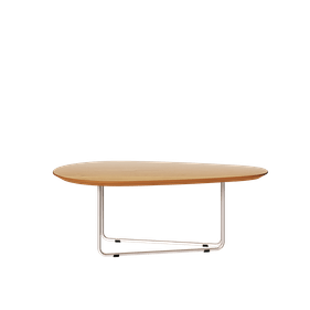 Mesa de Centro Orgânica Side Imcal 90x56 Pé em Metal Nature
