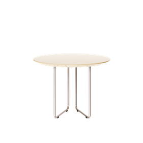 Mesa de Centro Redonda Side Imcal 56x40 Pé em Metal Off White