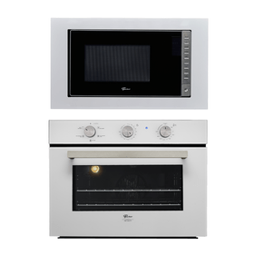 Kit Fischer de Embutir Forno Elétrico 50 Litros Infinity+Micro-ondas 25 Litros Fit Line Branco 220V