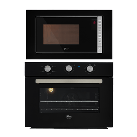 Kit Fischer de Embutir Forno Elétrico 50 Litros Infinity+Micro-ondas 25 Litros Fit Line Preto 220V