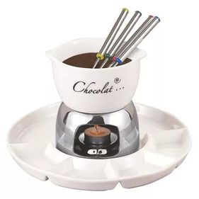 Conjunto Fondue 8 peças Charmy Etilux Branco