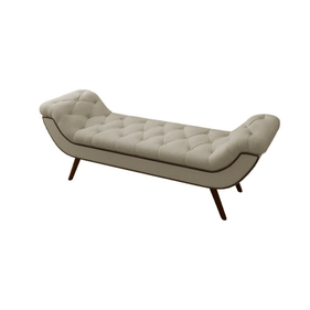 Puff Recamier Veneza Perfan 160cm com Tachas Bege