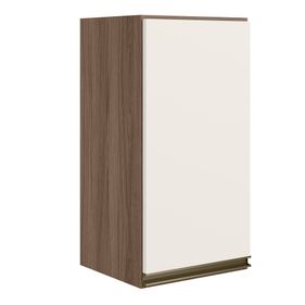 Armário Aéreo Nicioli Kali 40x68cm 100% MDF 1 Porta Carvalho Tok e Off White