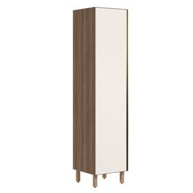Armário Paneleiro Nicioli Kali 50x220 100% MDF 1 Porta Carvalho Tok e Off White