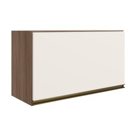 Armário Aéreo Nicioli Kali 80x45cm 1 Porta Basculante Carvalho Tok e Off White