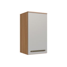 Armário Aéreo de Cozinha Isabelle Delmarco 40cm 1 Porta Freijó e Arenas