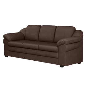 Sofá Living Dallas 207cm Molufan 3 Assentos Corino Marrom