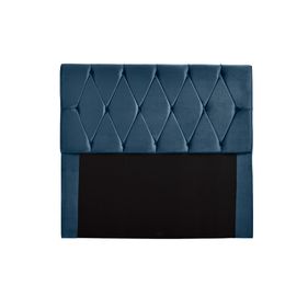Cabeceira Casal Bia JS Móveis 140cm com Capitonê Veludo Azul - Outlet