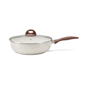 Frigideira Wok Brinox Ceramic Life Granada Indução 3,4L Vanilla