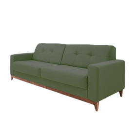 Sofá Living MH4219 210cm Herval 2 Assentos Base Madeira Verde