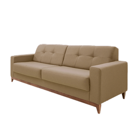 Sofá Living MH4219 210cm Herval 2 Assentos Base Madeira Cappuccino