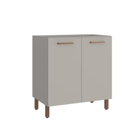 Armário Balcão de Cozinha Sardenha Casamia 100% MDF 2 Portas 80cm Cinza