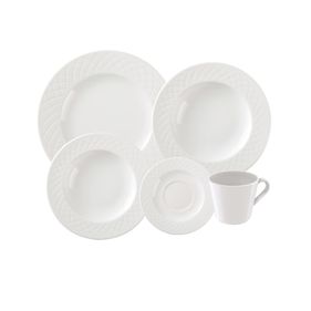 Aparelho de Jantar Tramontina Ingrid em Porcelana 20 Peças Branco