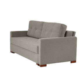 Sofá Cama Sônia 207cm Krause Pés em Madeira Linho Cinza - Outlet