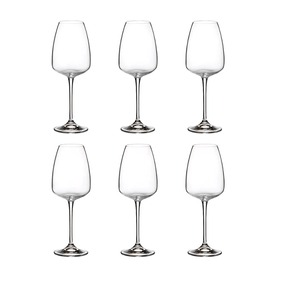 Jogo de 6 Taças para Vinho Dayhome Anser em Cristal 440ml