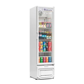 Expositora Vertical de Bebidas Gelopar 228L Porta de Vidro GPTU-230 BR Branco 220V