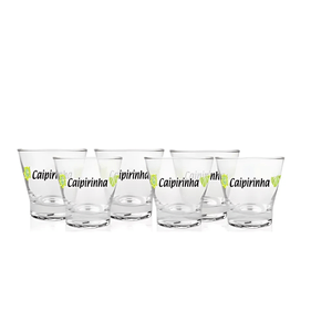 Jogo De 6 Copos Para Caipirinha H. Martin Limão 350ml - Outlet