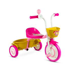 Triciclo Nathor com Buzina Princesas Rosa - Outlet