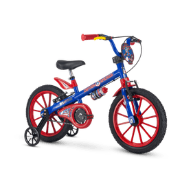 Bicicleta Nathor Aro 16 Capitão América Azul com Vermelho
