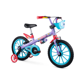 Bicicleta Nathor Aro 16 Stitch Roxo com Azul