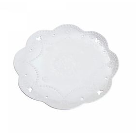Prato de Porcelana Rojemac Butterfly 32cm Branco