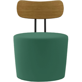 Poltrona Lua 53cm Molufan Encosto Laminado Veludo Verde