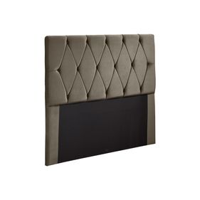 Cabeceira Casal Bia JS Móveis 140cm com Capitonê Veludo Castor